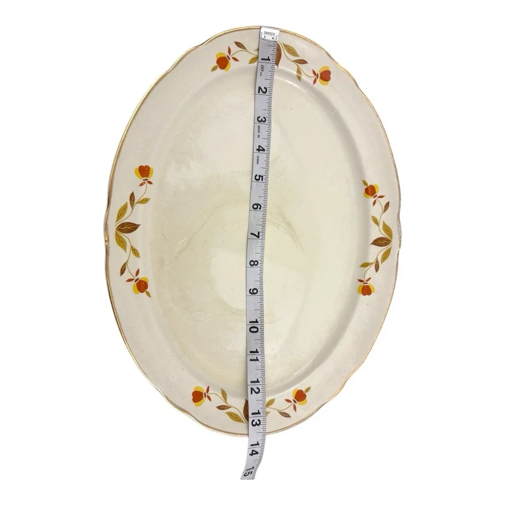 Vintage Hall Superior Quality Oval Serving Platter – Autumn Floral Design‎